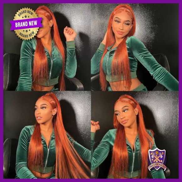 32 Inch Human Hair Lace Front Wig 13x6 Straight 200% Density Glueless